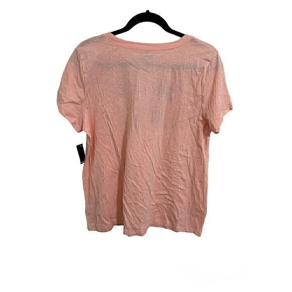 NEW Torrid Super Soft Sub Jersey Tee Size 00/10 Womens Peach Pink Crew Neck Top - Picture 2 of 3